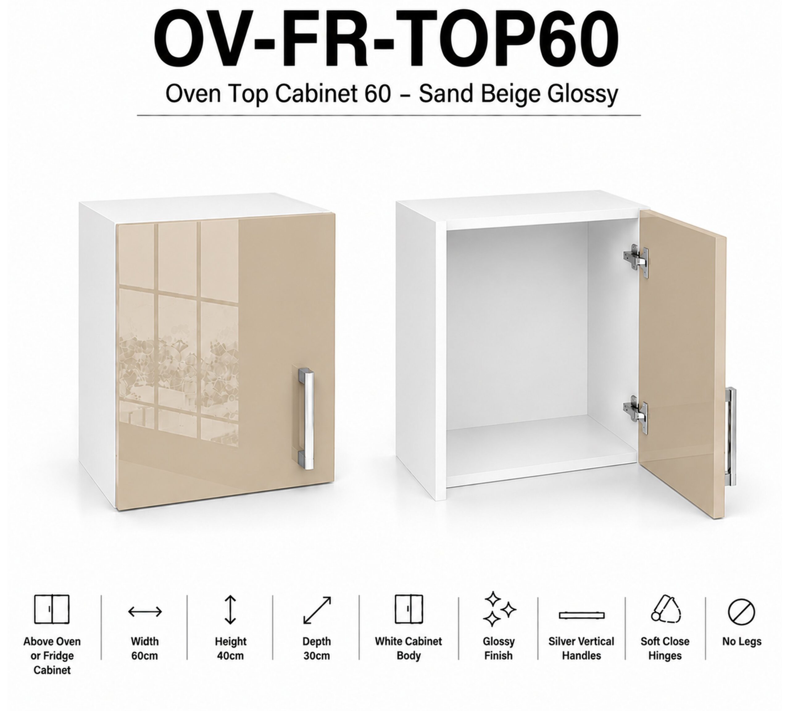 Oven/Fridge Top Cabinet 60 - Image 6