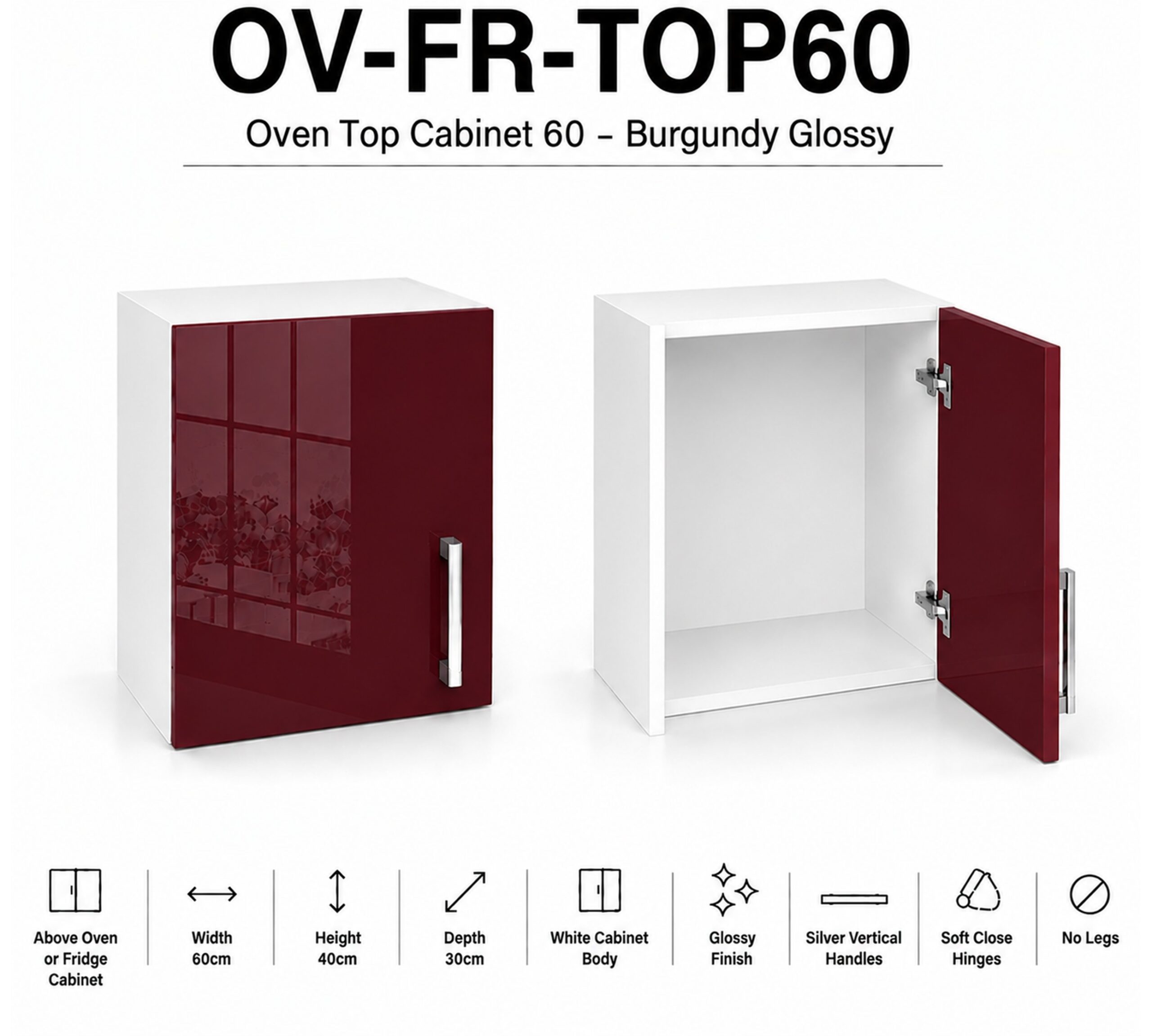 Oven/Fridge Top Cabinet 60 - Image 5