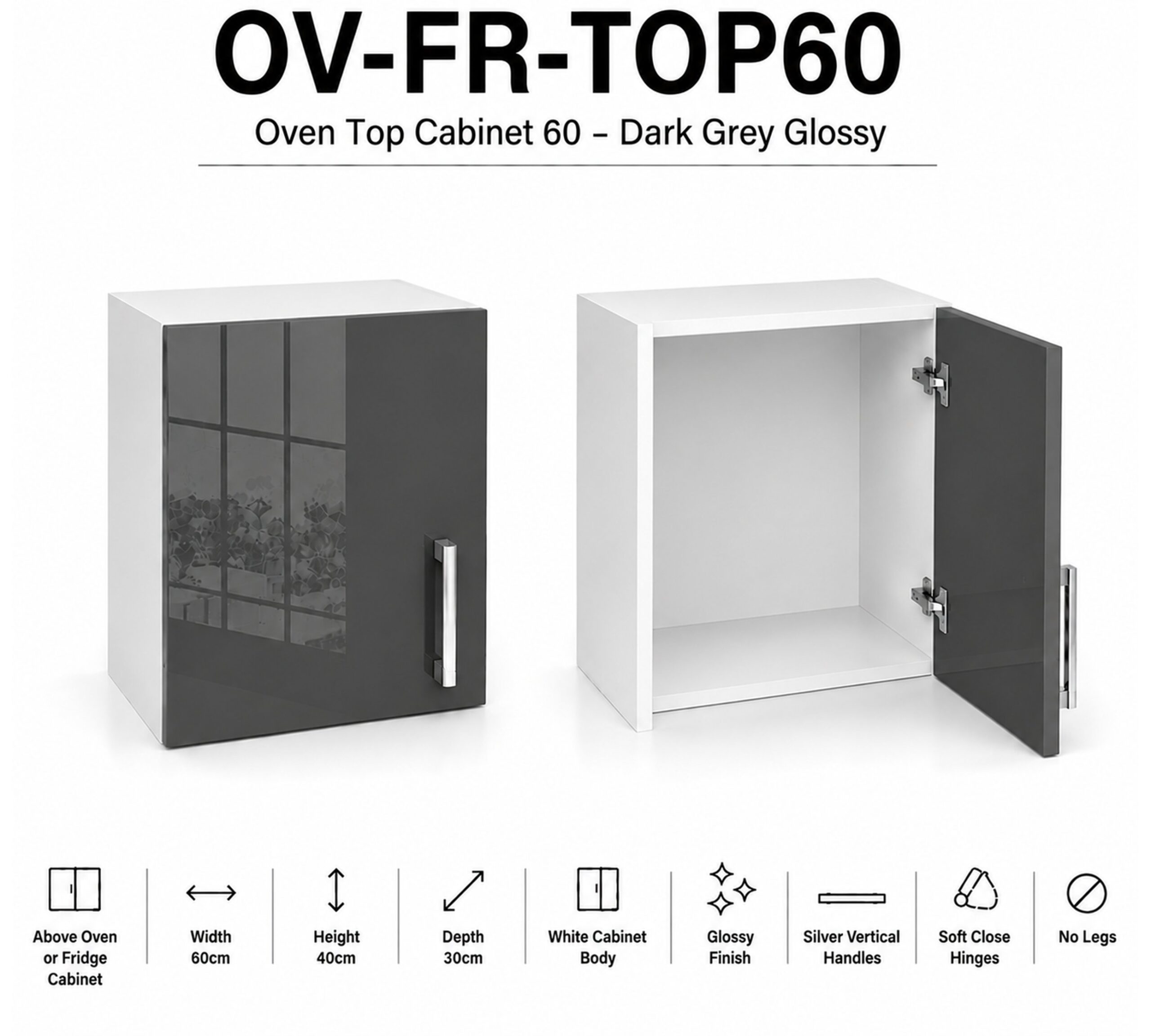 Oven/Fridge Top Cabinet 60 - Image 4