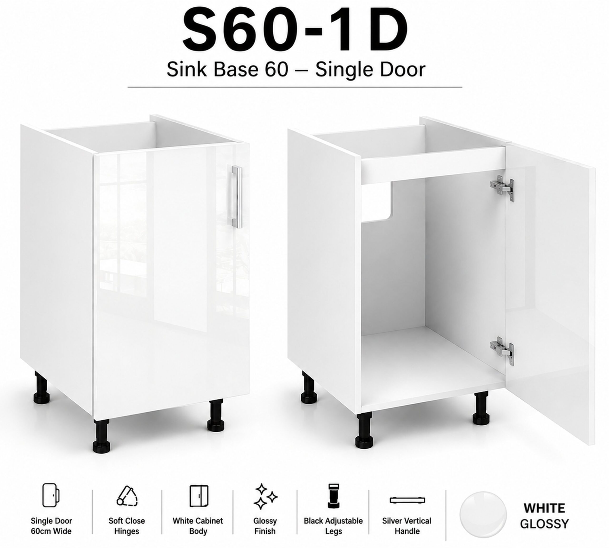 قاعدة حوض 60 باب واحد